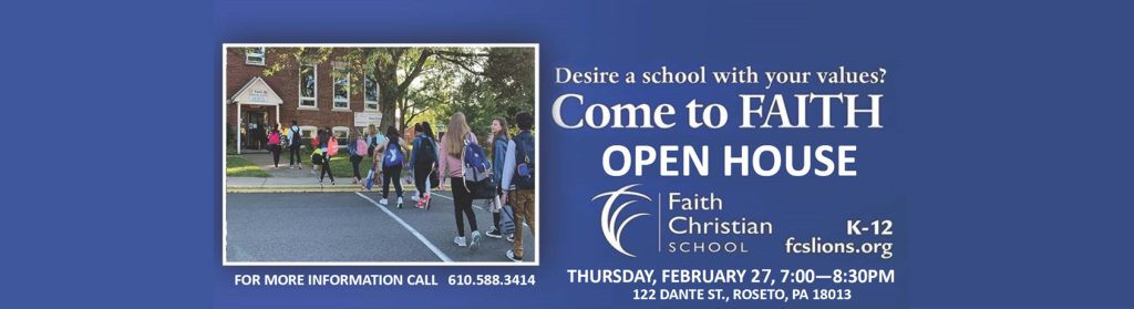 Open House - Thursday, February 27th, 2025; 7PM-8:30PM