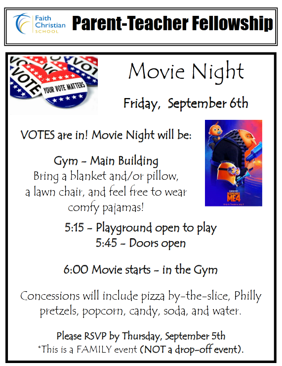 Movie Night - Friday, September 6th