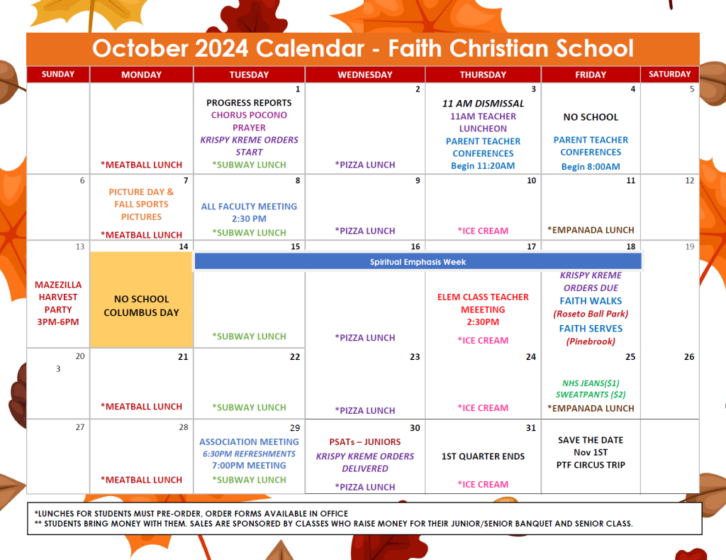 October 2024 Calendar